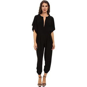 NWT Norma Kamali Black Rectangle Jumpsuit Medium